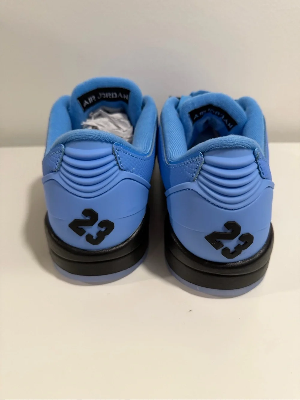 Jordan Men's Low-Top Athletic Sneakers in Light Blue and Black